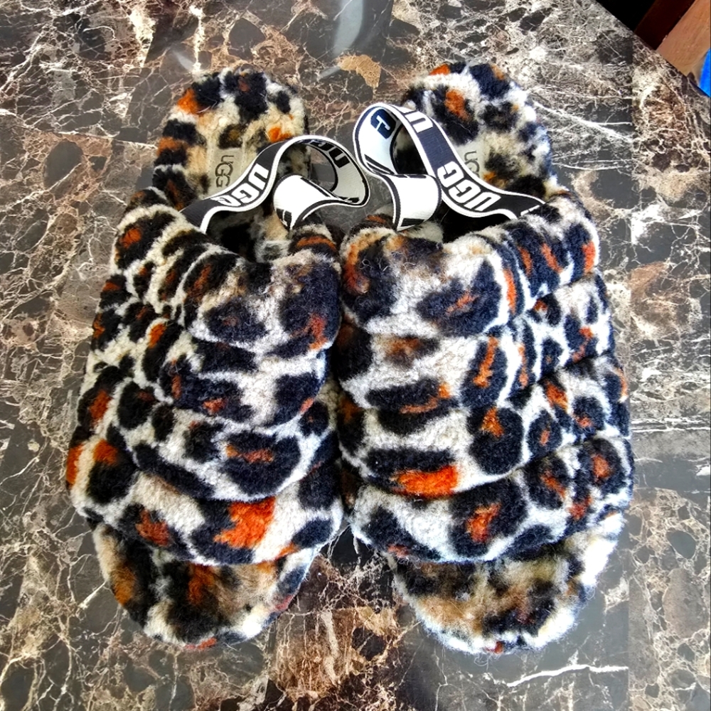 UGG Fluff Yeah Leopard Slide